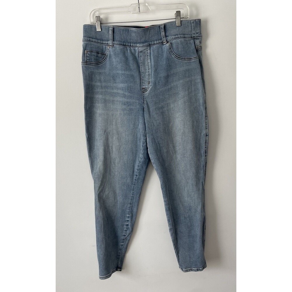 Spanx Jeans Jegging size 1X Light Blue Denim Stretch Pull-on Compression easy